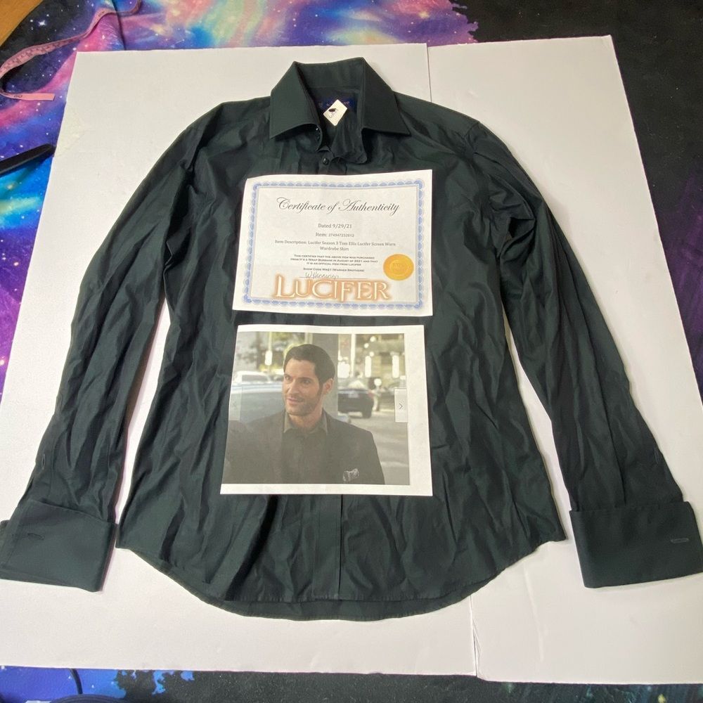 Tom Ellis Lucifer Screen-Worn Shirt + COA | Di Stefano | Authentic TV Wardrobe